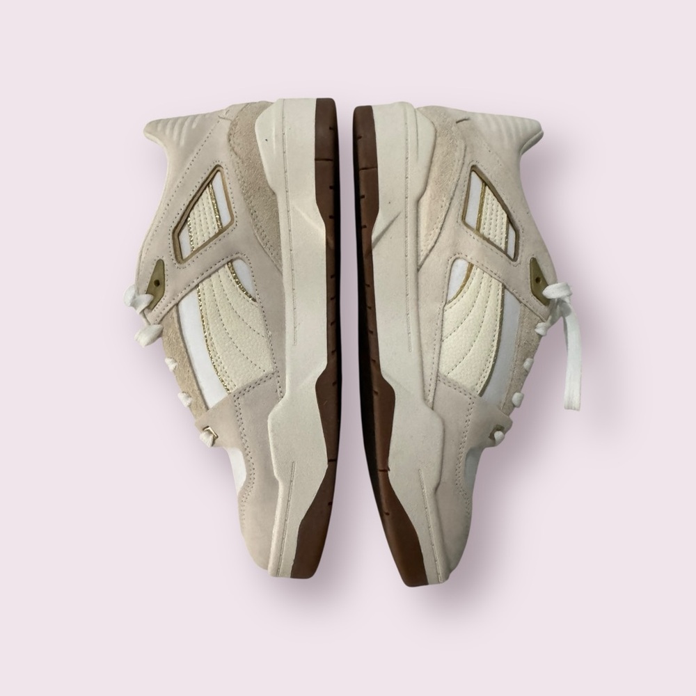 Puma Cream and Brown Athletic Shoes